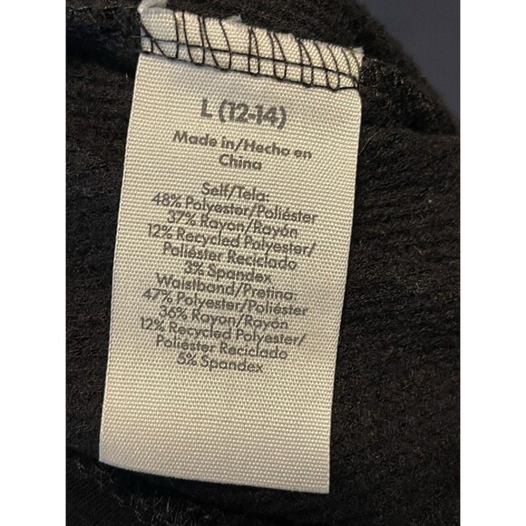 No Boundaries Pants Knit Stretch Flare Bottom High Waist Black Women’s Size L - Picture 3 of 9